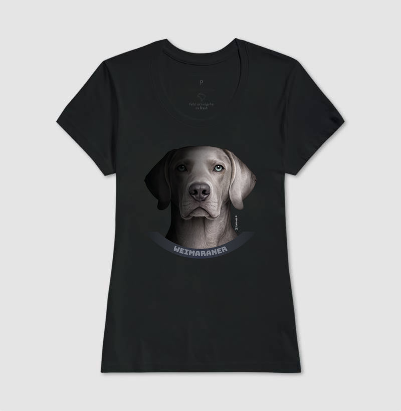 Camiseta Weimaraner Preta - The Face