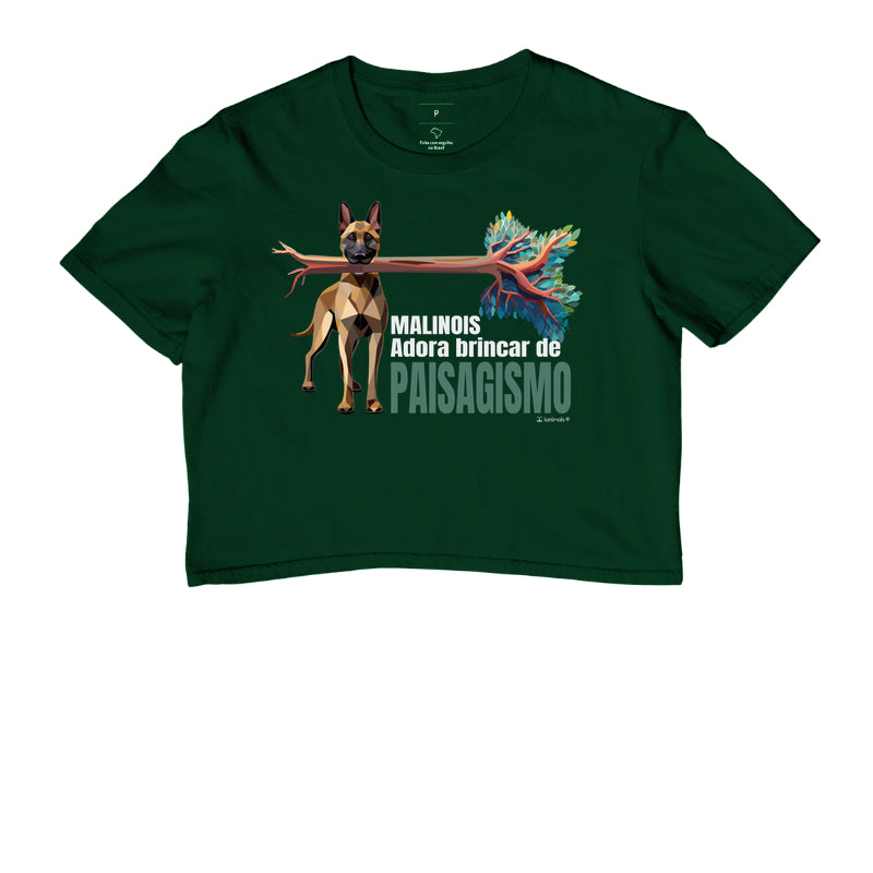 Camiseta Cropped Malinois Paisagismo - Essência