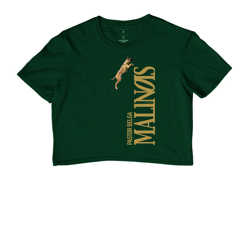 Camiseta Cropped Pastor Belga Malinois O Salto - Geoma