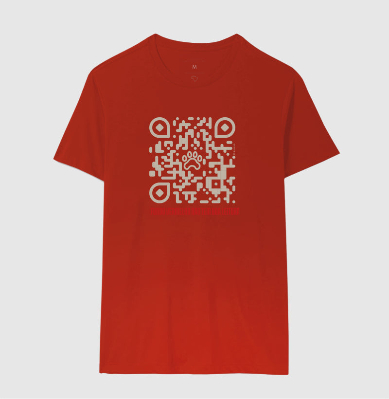 Camiseta Pets, QR Code Declaração de Amor - Coleção AFETO
