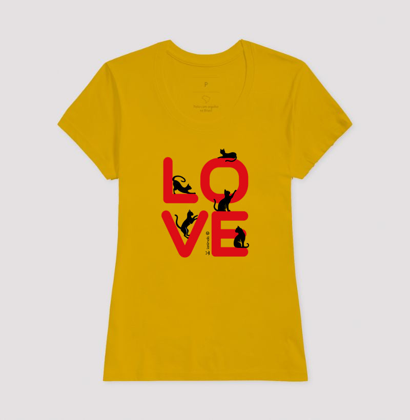 Camiseta Love Cat - Afeto
