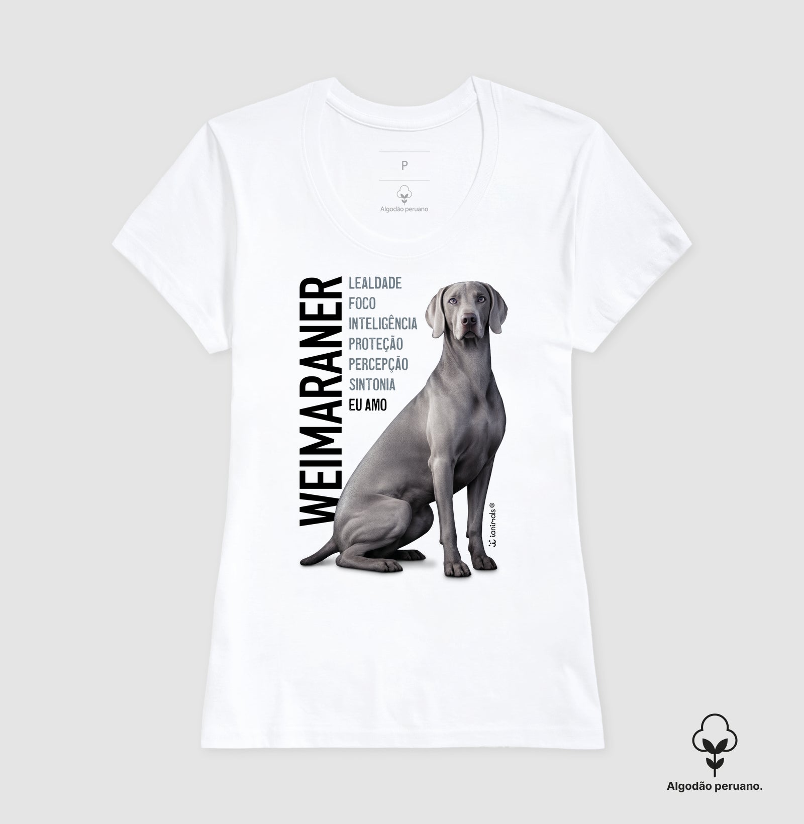 Camiseta INCA SOFT Weimaraner Eu Amo - Essência