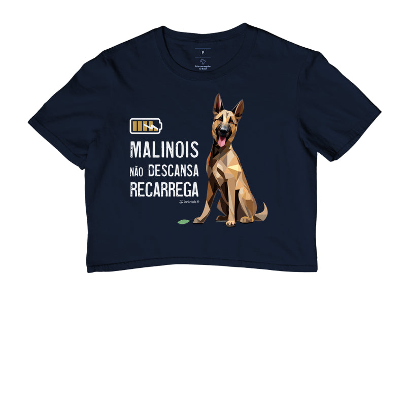 Camiseta Cropped Malinois Não Descansa - Essência