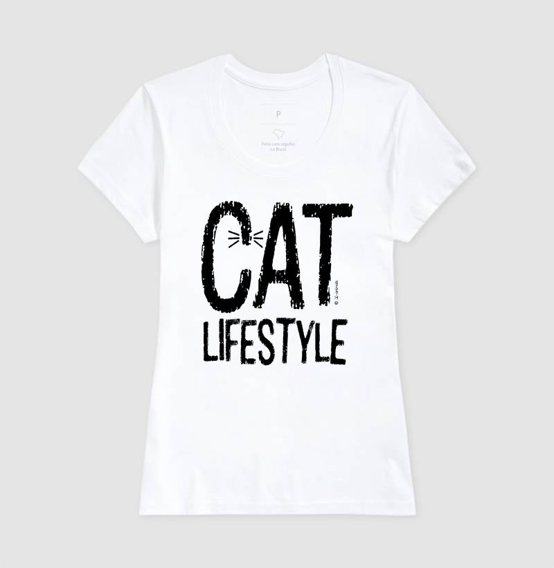 Camiseta Cat Lifestyle - Coleção AFETO