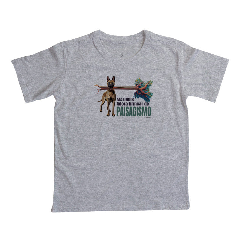 Camiseta Infantil Malinois Paisagismo - Essência
