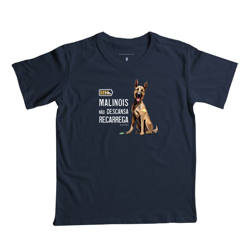 Camiseta Infantil Malinois Não Descansa - Essência
