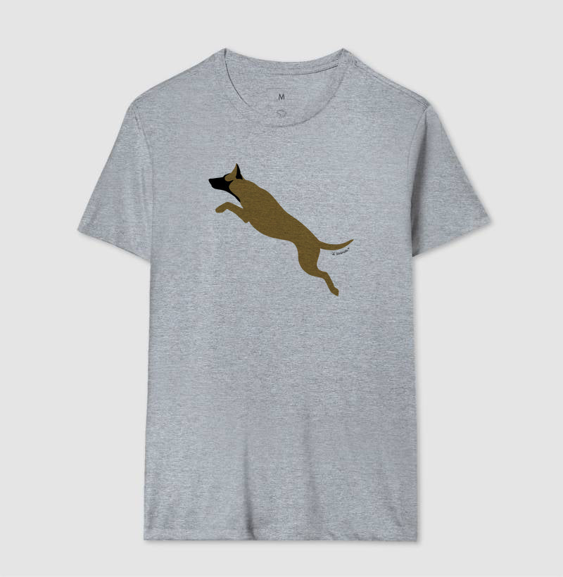 Camiseta Malinois. Saltando - Perfil