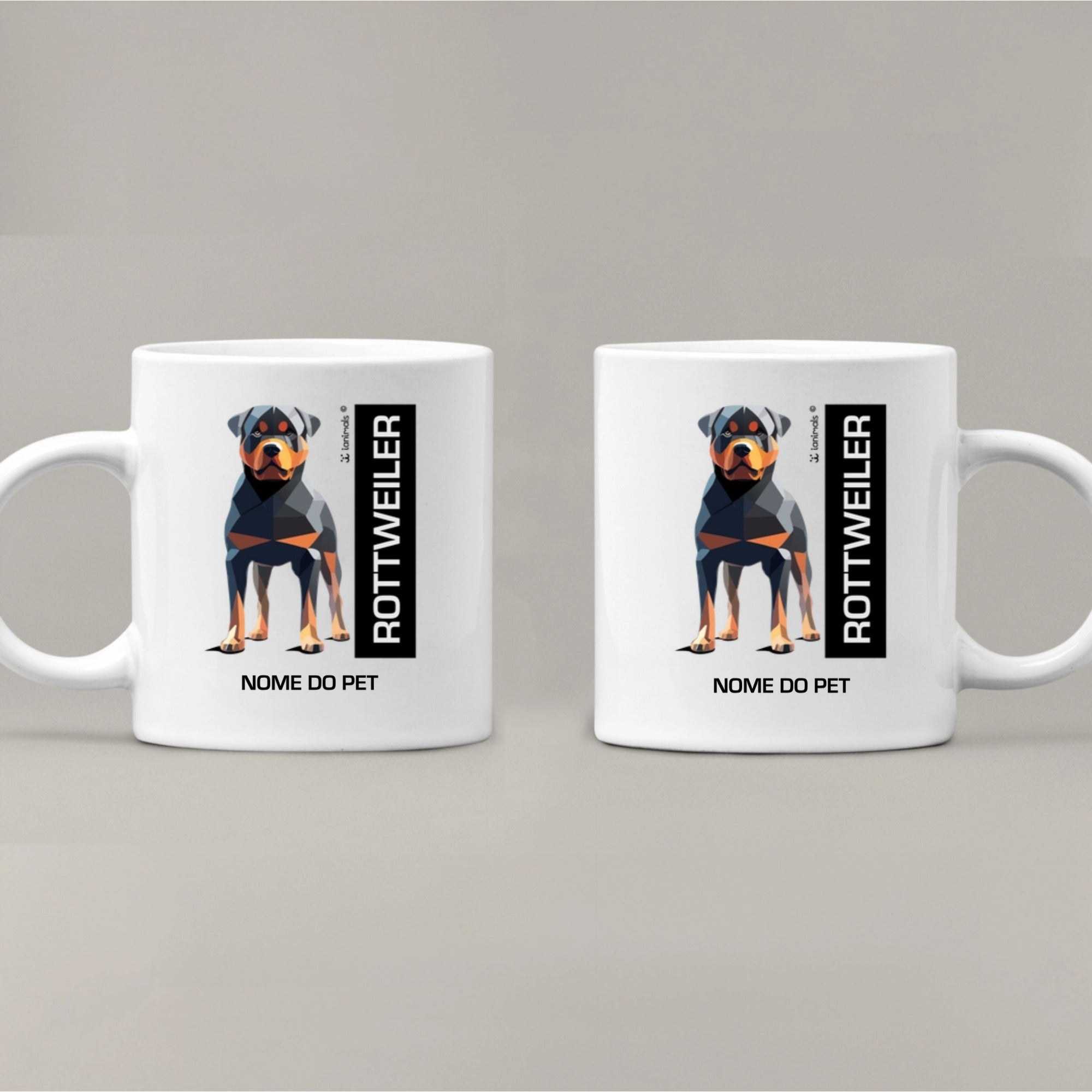 Caneca Rottweiler Personalizada