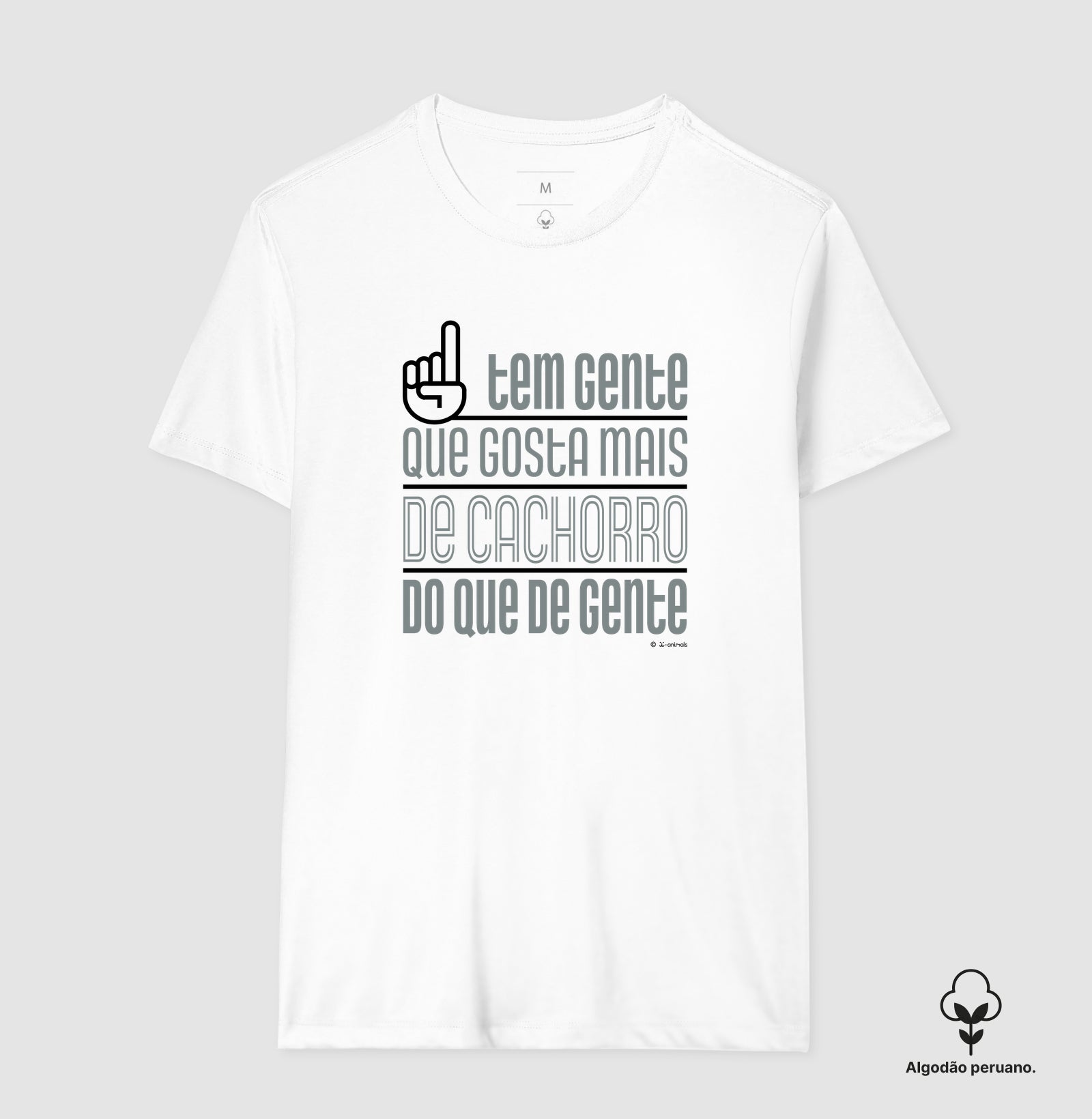 Camiseta “INCA SOFT” Tem Gente que gosta mais de Cachorro -  - Coleção AFETO