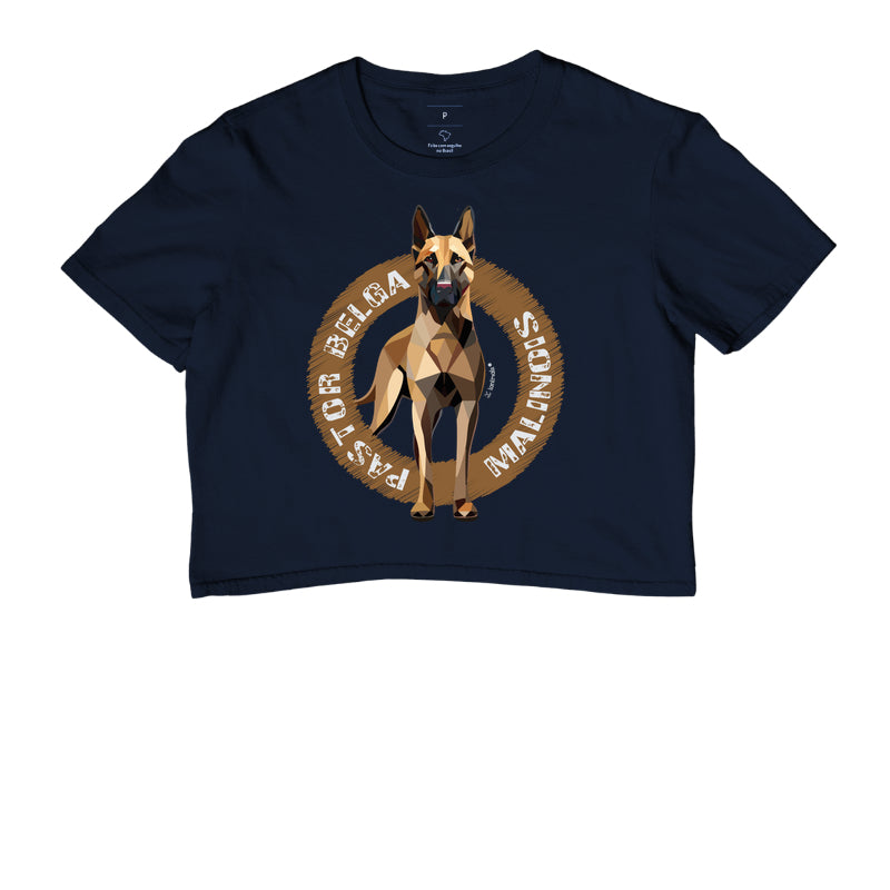 Camiseta Cropped Malinois Raça - Geoma