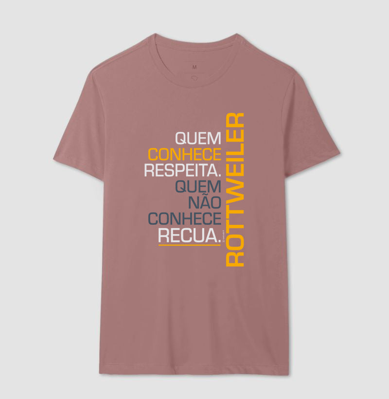 Camiseta Rottweiler Quem Conhece Respeita - Essência