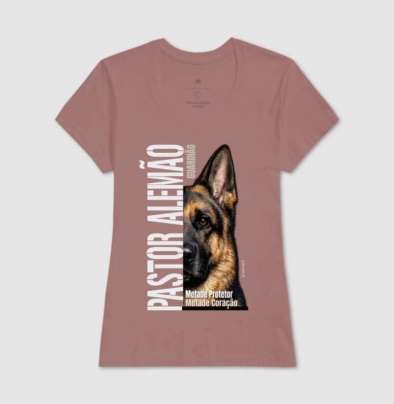 Camiseta Pastor Alemão Metade Protetor - Essência