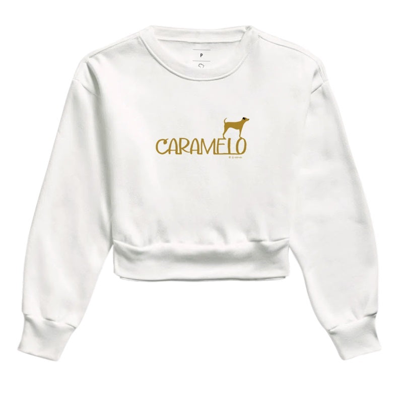 Moletom cropped cachorro Caramelo - Identidade