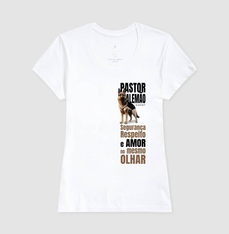 Camiseta Pastor Alemão Olhar - Essência
