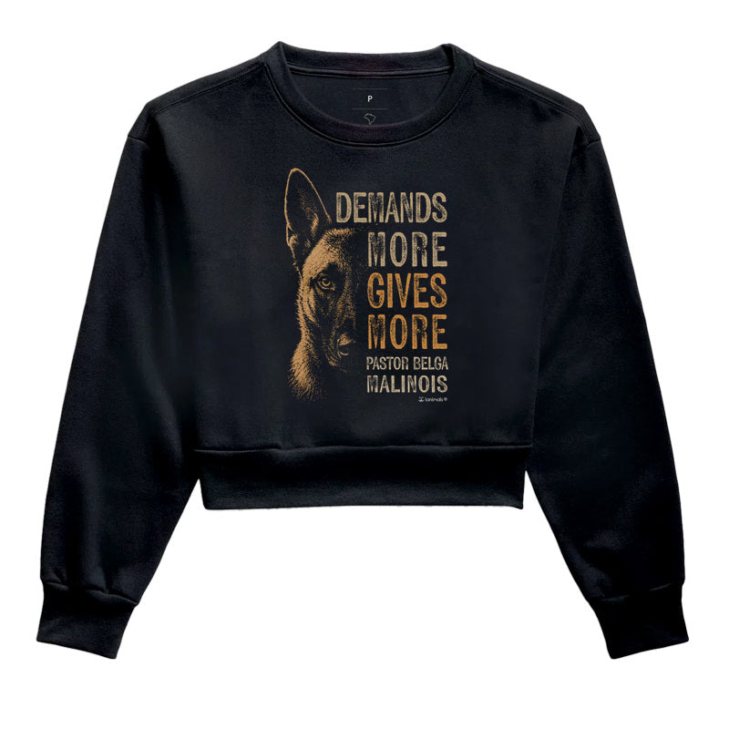 Moletom Cropped Malinois Gives More - Essência