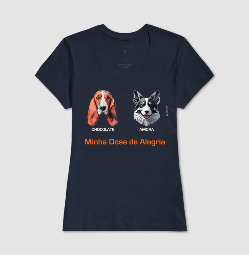 Camiseta Geoma de 1 a 9 Cães  - Personalizada