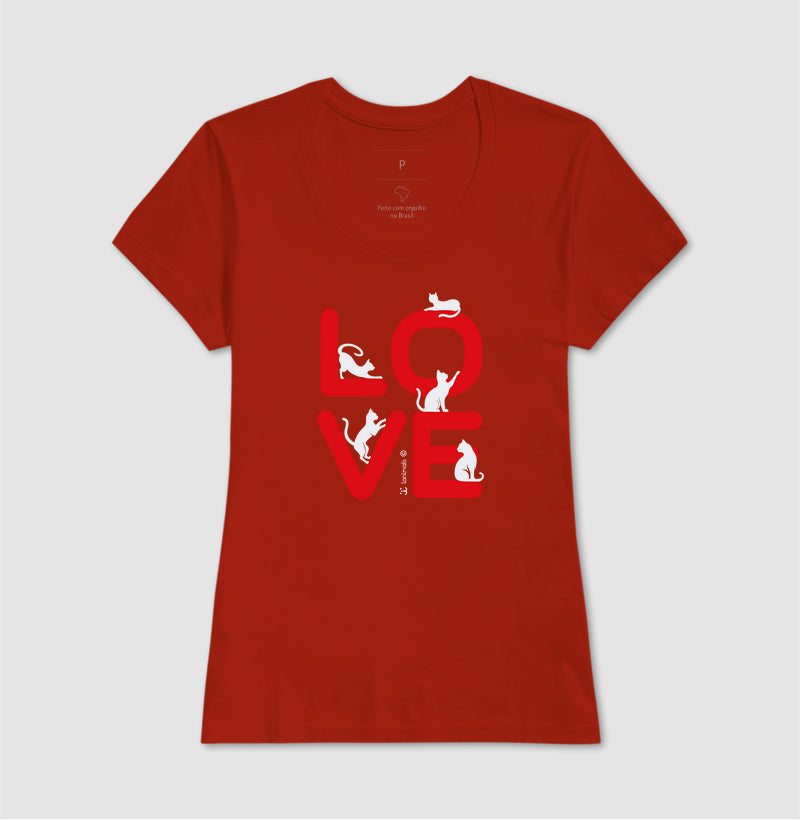 Camiseta Love Cat - Afeto