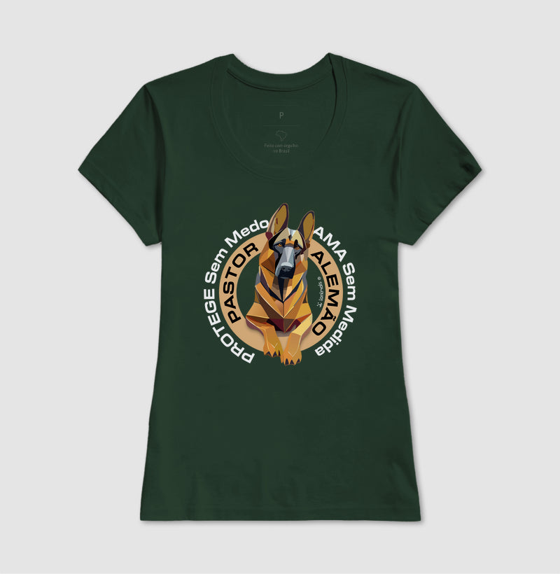 Camiseta Pastor Alemão - Protege sem Medo - Essência