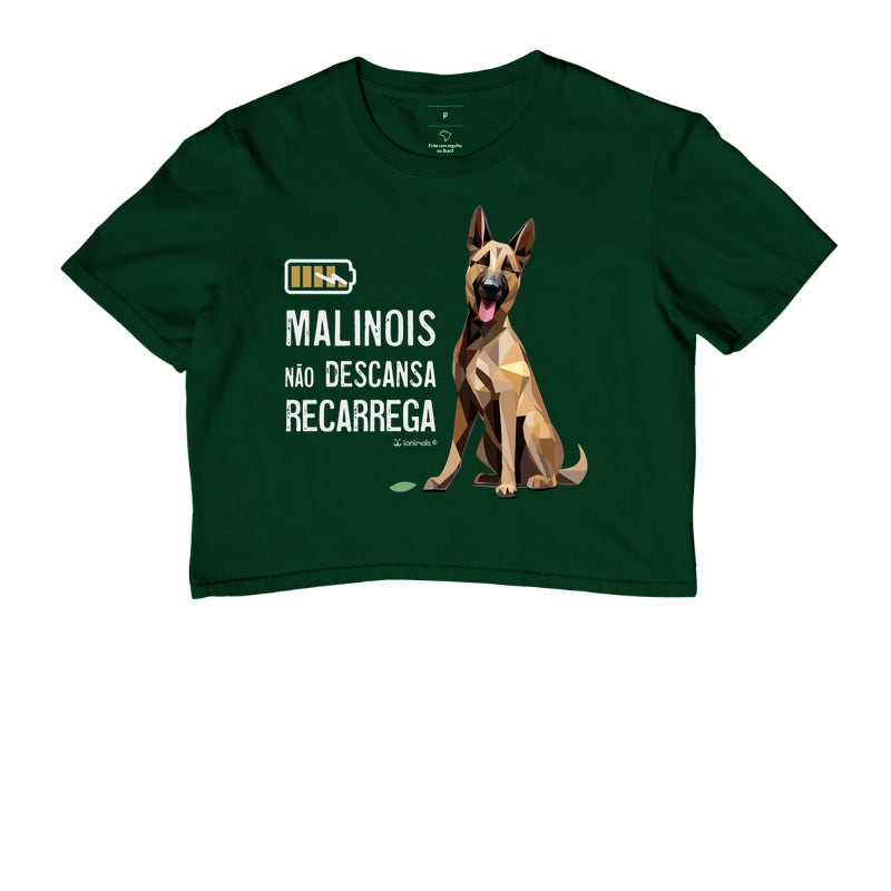 Camiseta Cropped Malinois Não Descansa - Essência