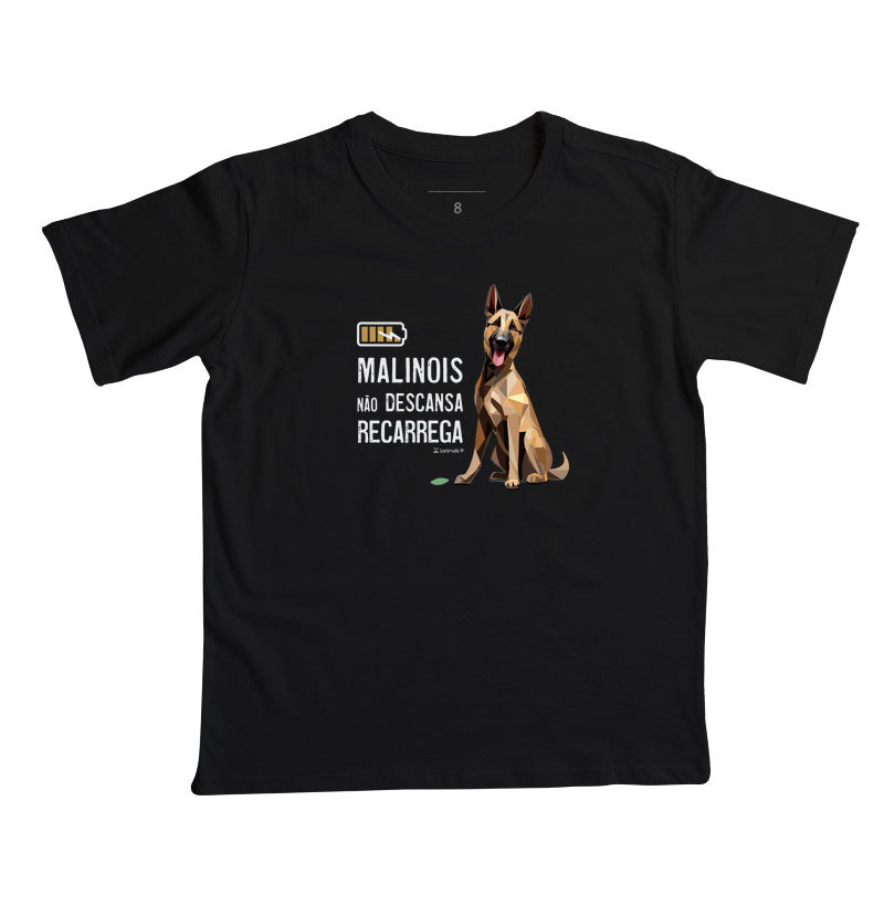Camiseta Infantil Malinois Não Descansa - Essência