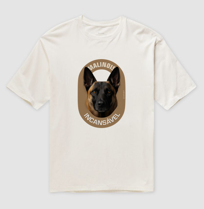 Camiseta Oversized Malinois Incansável - Essência