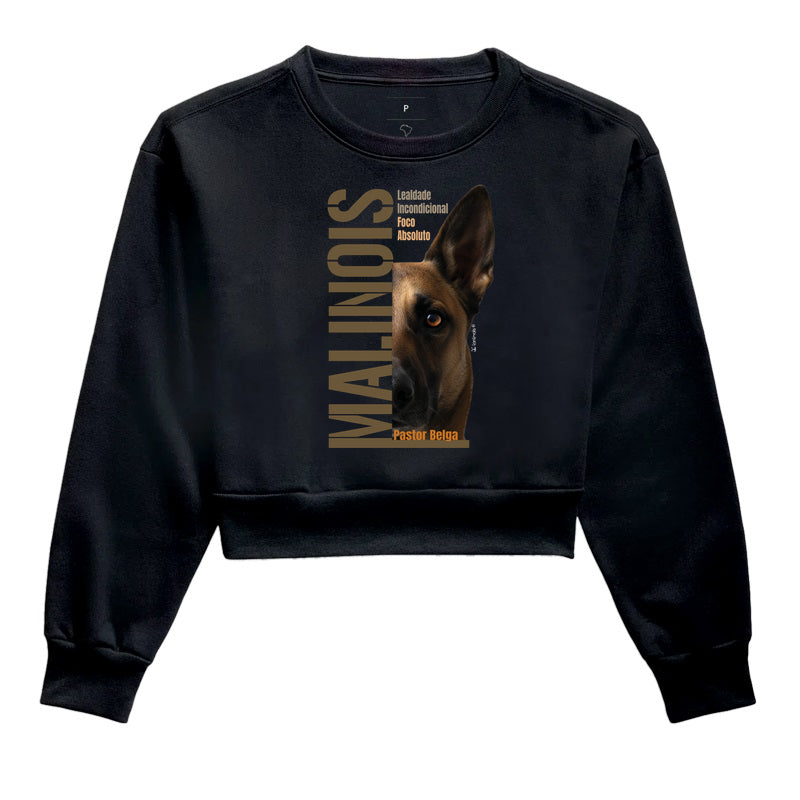 Moletom Cropped Malinois Foco Absoluto - Essência