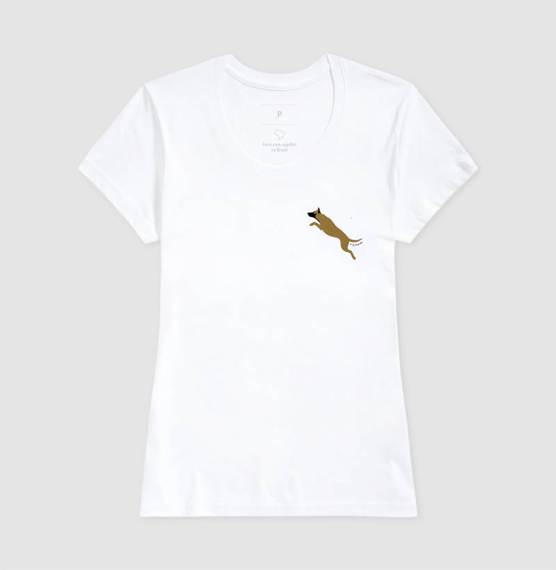 Camiseta Malinois. Saltando - Perfil / Side