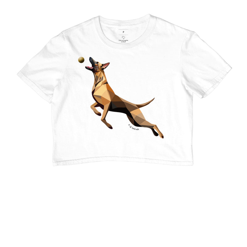 Camiseta Cropped Malinois O Pulo - Perfil/Geoma