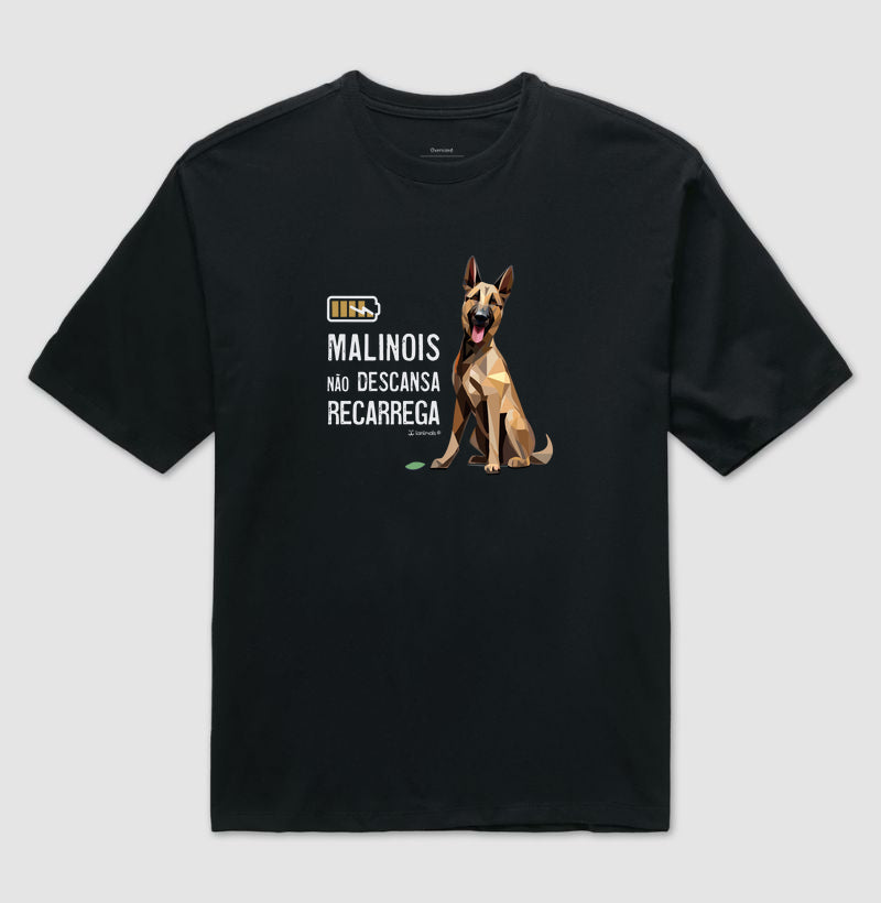 Camiseta Oversized Malinois Não Descansa - Essência