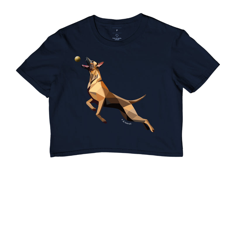 Camiseta Cropped Malinois O Pulo - Perfil/Geoma