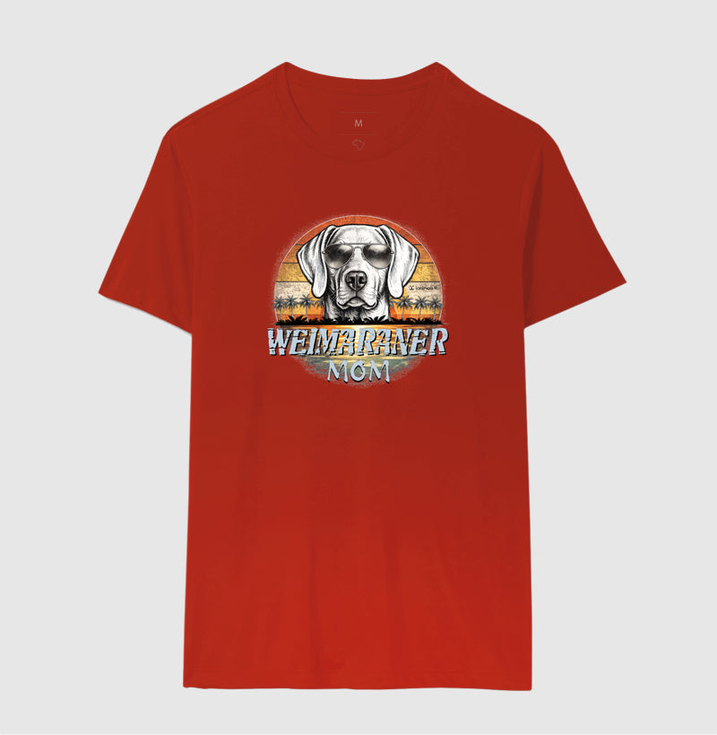 Camiseta Weimaraner MOM Sunset Vintage - Família