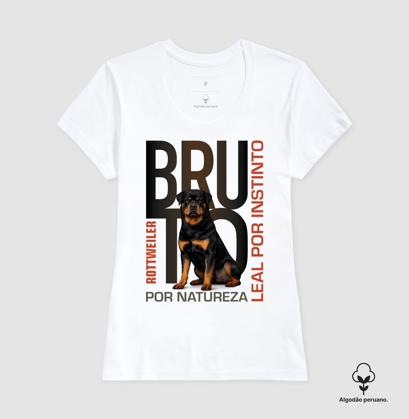 Camiseta INCA SOFT Rottweiler Bruto por Natureza - Essência