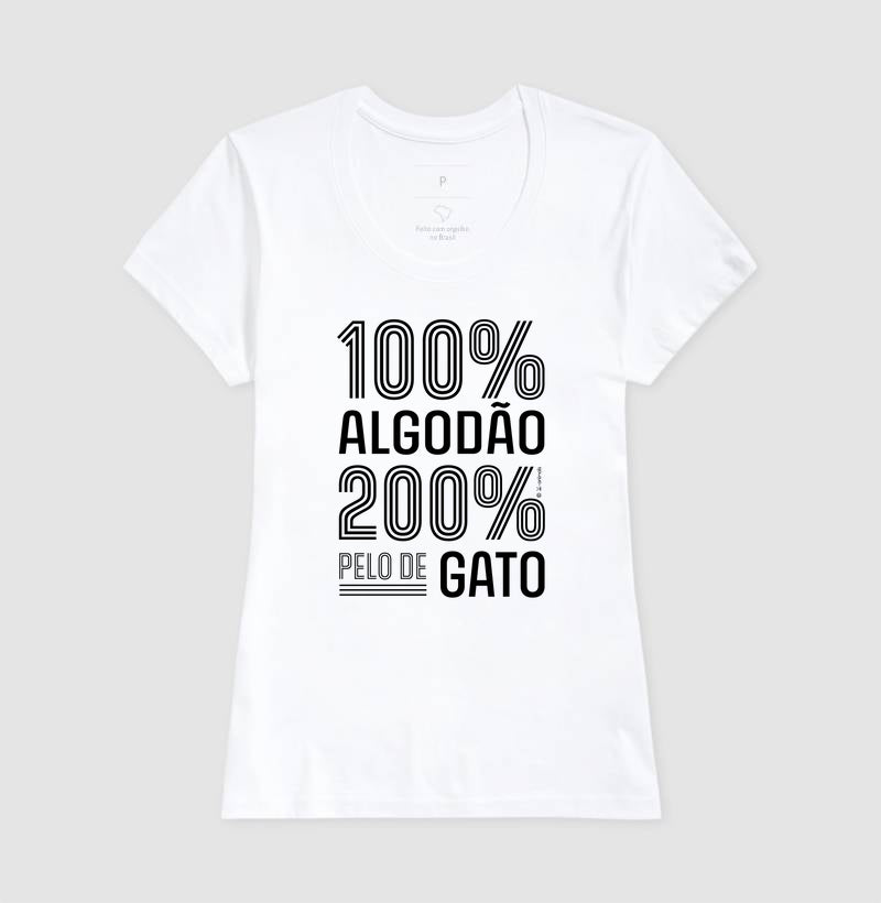 Camiseta 200% pelo de Gato - Coleção AFETO