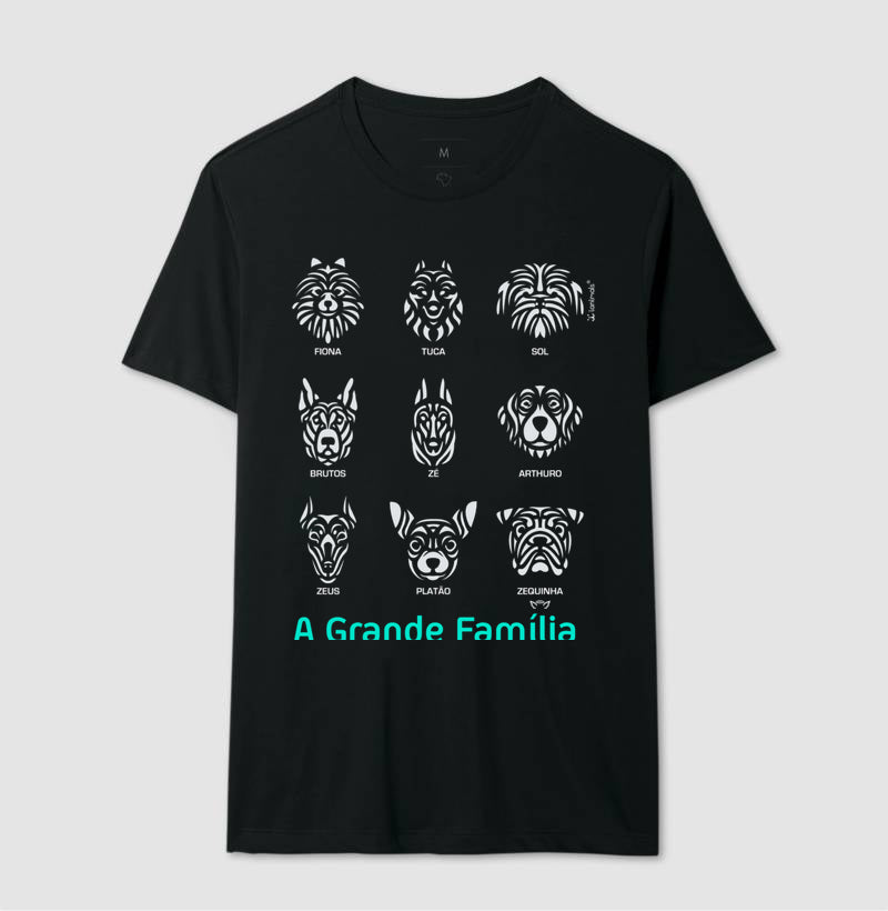 Camiseta Tribal de 1 a 9 Cães - PERSONALIZADA