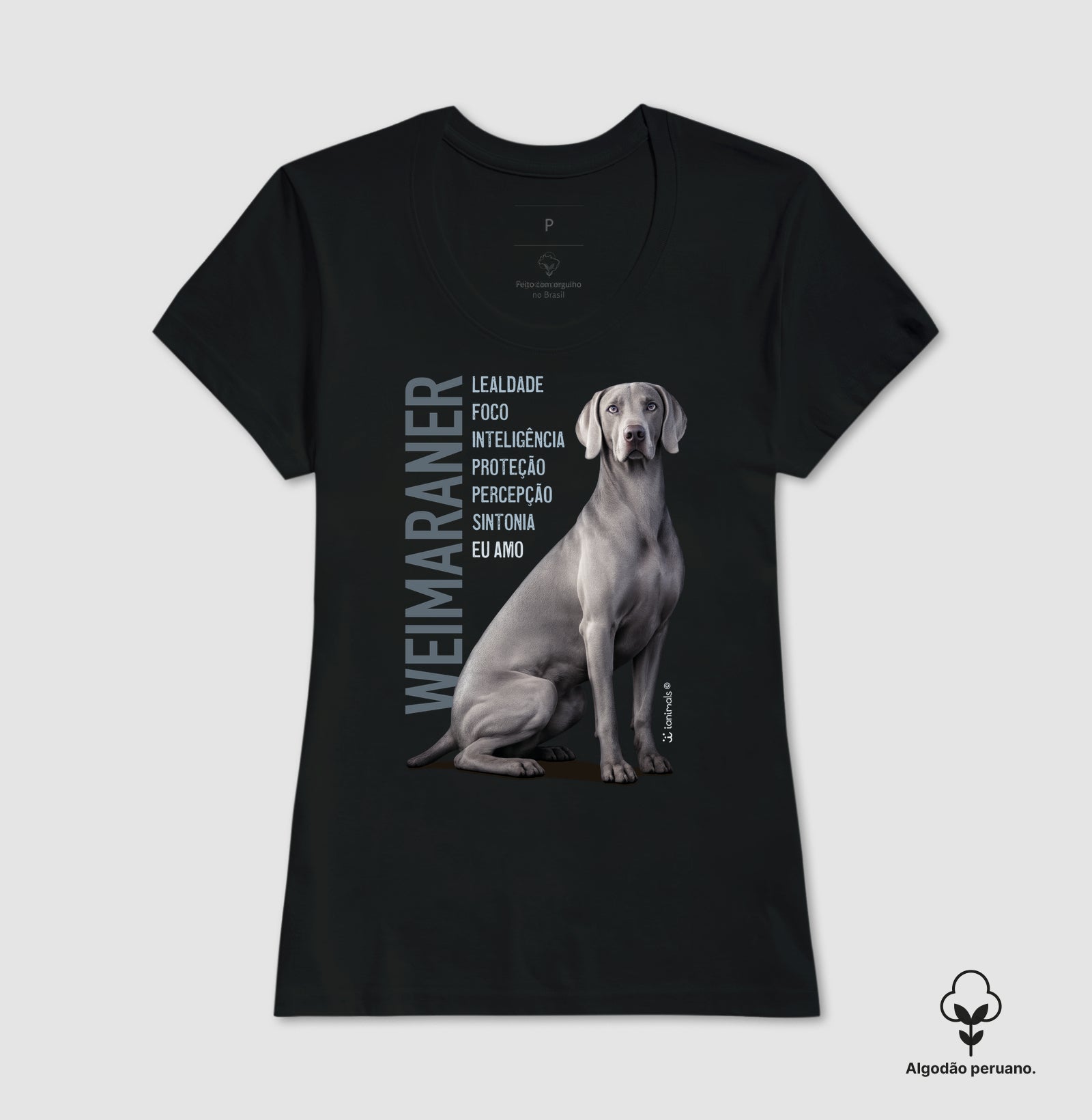 Camiseta INCA SOFT Weimaraner Eu Amo - Essência