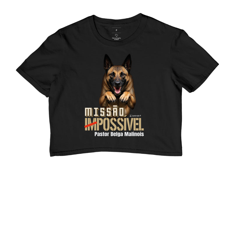 Camiseta Cropped Malinois Missão Impossível - Essência