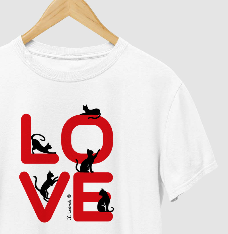 Camiseta Love Cat - Afeto