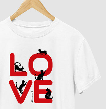 Camiseta Love Cat - Afeto