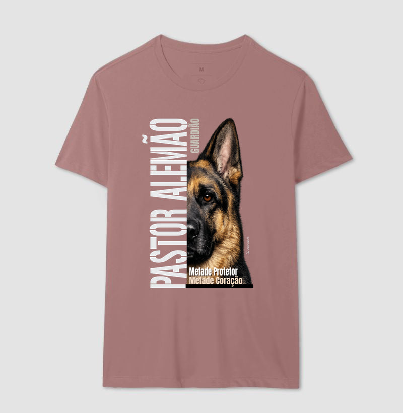Camiseta Pastor Alemão Metade Protetor - Essência