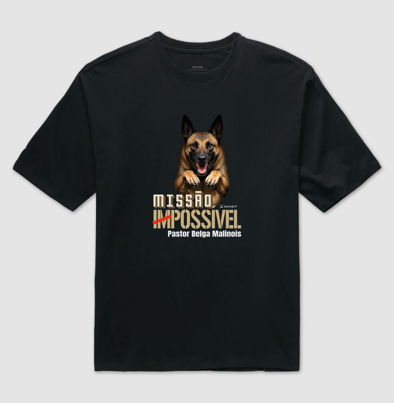 Camiseta Oversized Malinois Missão Impossível - Essência