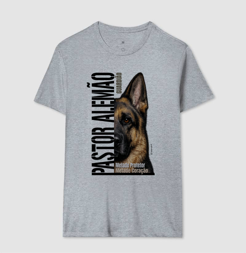Camiseta Pastor Alemão Metade Protetor - Essência