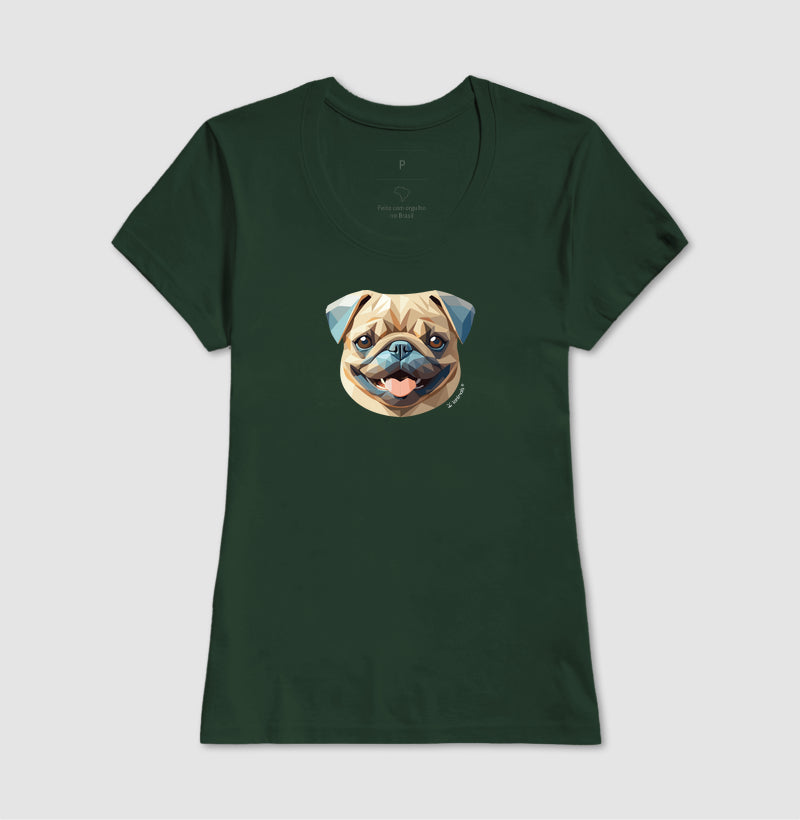 Camiseta Pug - Coleção Geoma