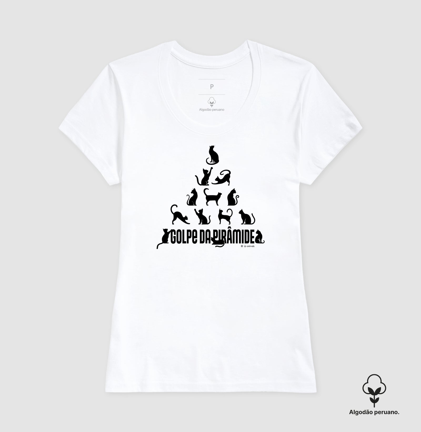 Camiseta “INCA SOFT” Gato, Golpe da Pirâmide - Coleção AFETO