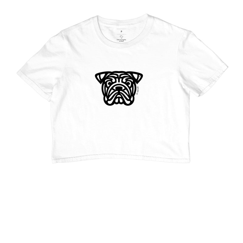 Camiseta Cropped Buldogue Inglês - Tribal