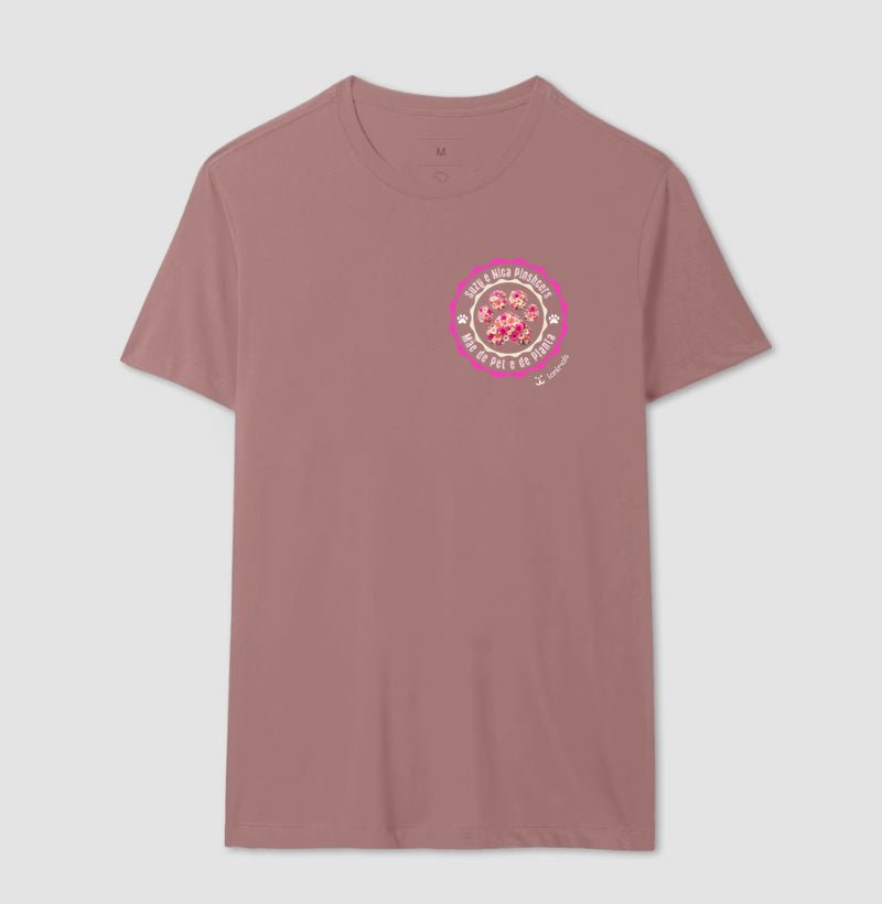 Camiseta Pata Floral com Nome do Pet - Personalizada