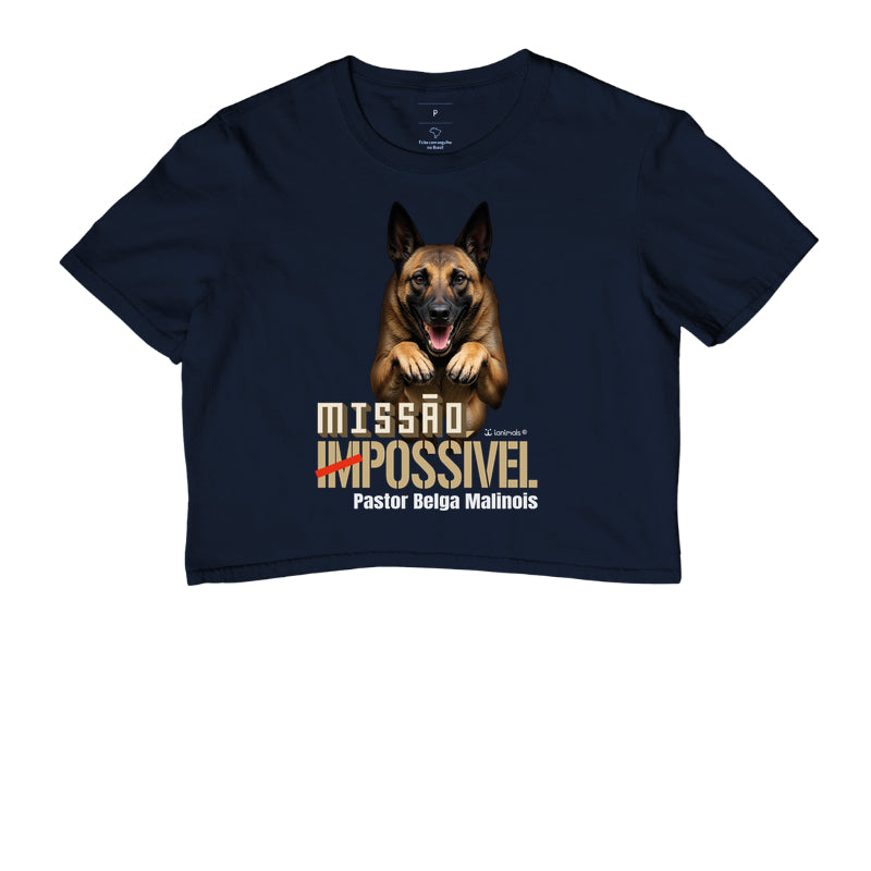 Camiseta Cropped Malinois Missão Impossível - Essência