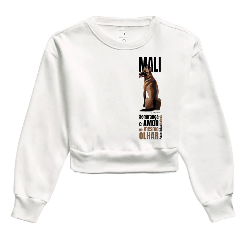 Moletom Cropped Malinois - Olhar - Essência