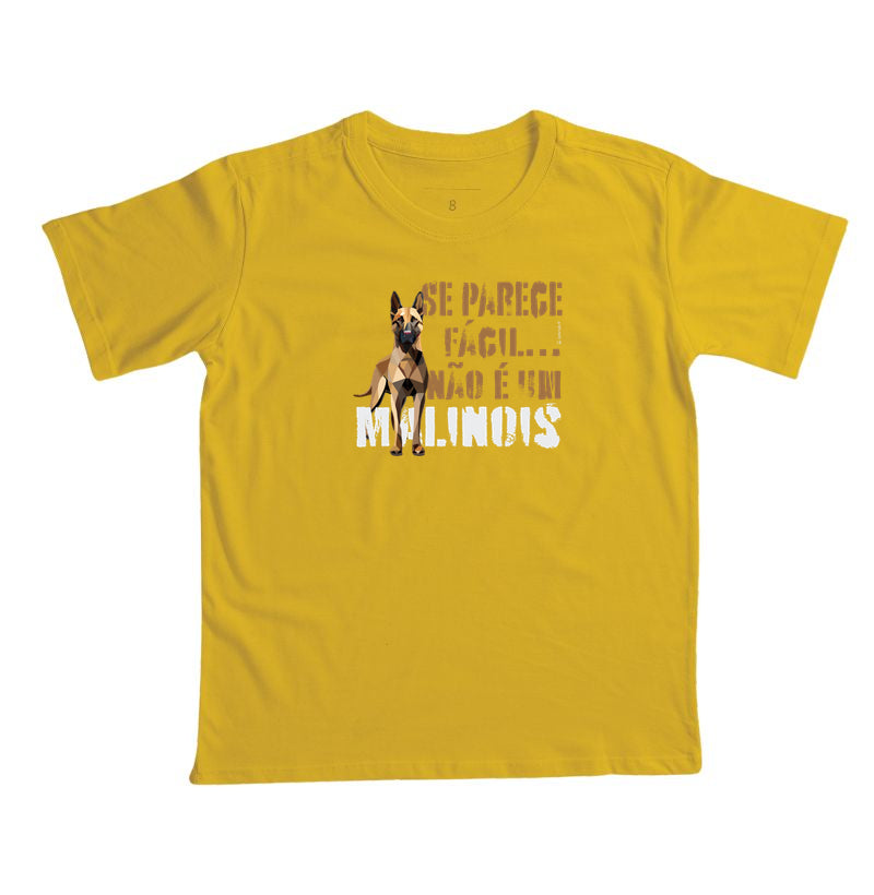 Camiseta Infantil Malinois Parece Fácil  - Essência
