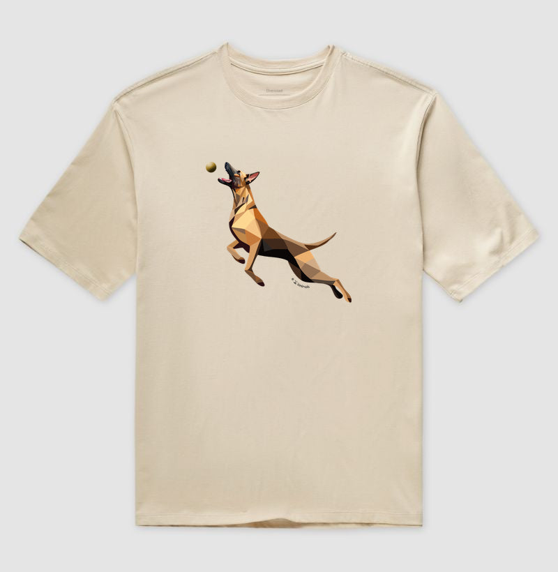 Camiseta Oversized Malinois O Pulo - Perfil/Geoma