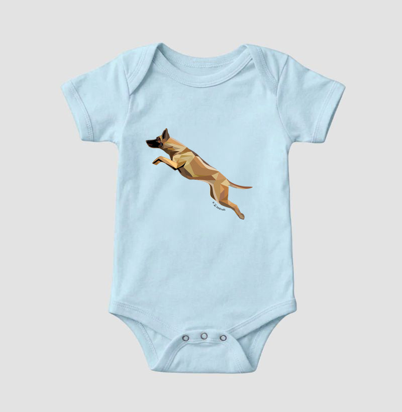 Body Infantil Malinois Saltando - Perfil / Geoma